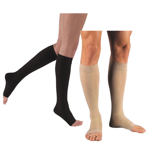 Jobst Relief - Knee High 20-30mmHg Compression Support Stockings (Open Toe) full length view Jobst Relief - Knee High 20-30mmHg Compression Support Stockings (Open Toe) full length view