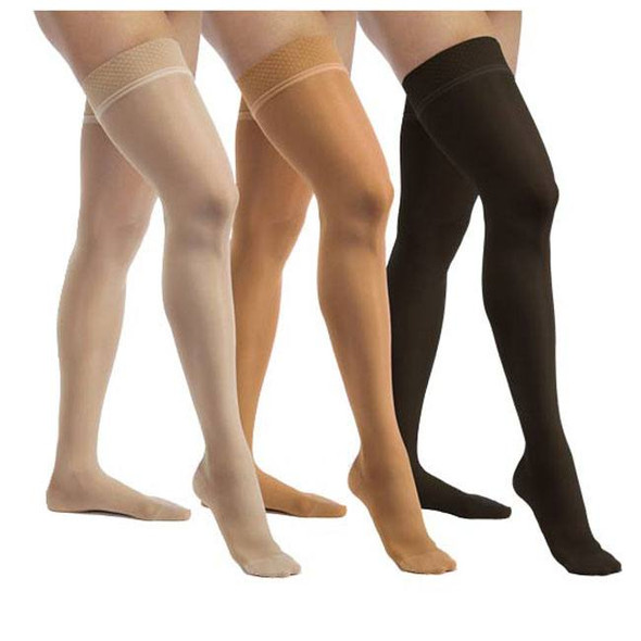 Jobst UltraSheer - Women's Thigh High 15-20mmHg Compression Support Stockings full length view Jobst UltraSheer - Women's Thigh High 15-20mmHg Compression Support Stockings full length view