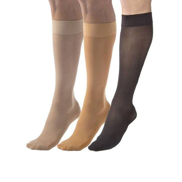 Jobst UltraSheer - Women's Knee High 20-30mmHg Compression Support Stockings full length view Jobst UltraSheer - Women's Knee High 20-30mmHg Compression Support Stockings full length view