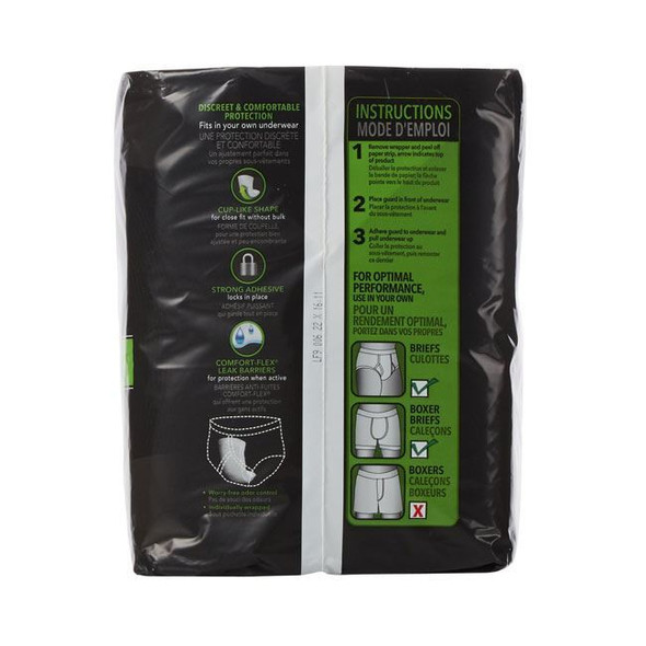 Depend Guards for Men - Incontinence Pads Package Side View