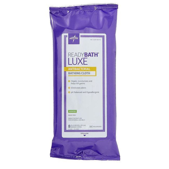 Medline READYBATH  LUXE - Disposable No-rinse Bathing Wipes front view