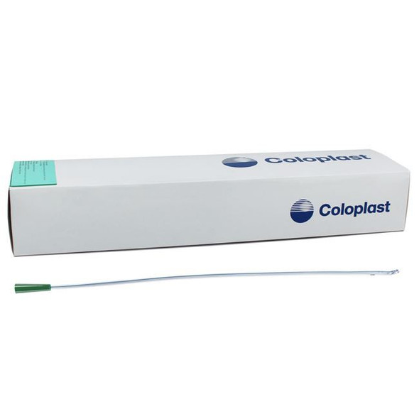 Coloplast Self-Cath - 16" Tapered Coude Catheter with Guide Stripe Box View