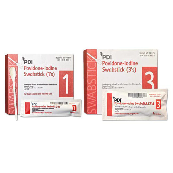 PDI - Povidone-Iodine Swabsticks Box Front View