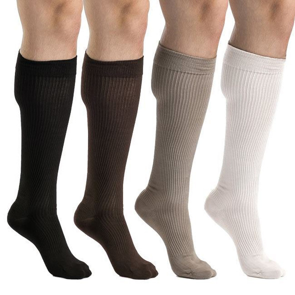Sigvaris Casual Cotton - Men's 15-20mmHg Compression Support Socks Full Length View