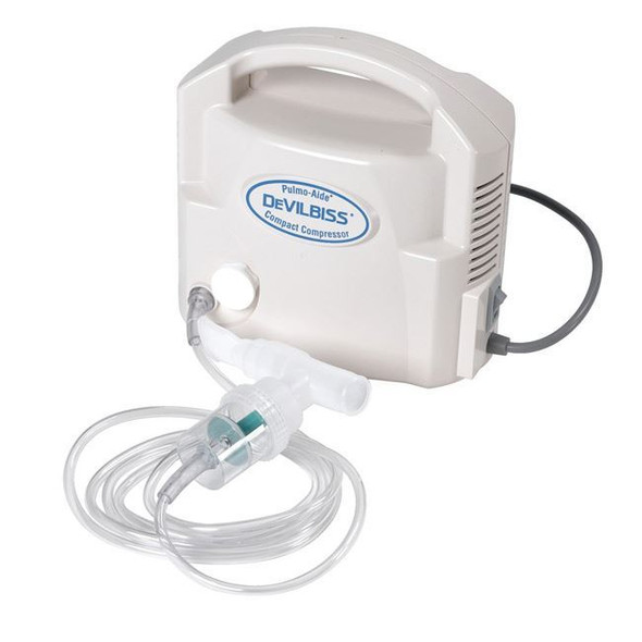 DeVilbiss Pulmo-Aide - Compact Portable Compressor/Nebulizer Front View DeVilbiss Pulmo-Aide - Compact Portable Compressor/Nebulizer Front View
