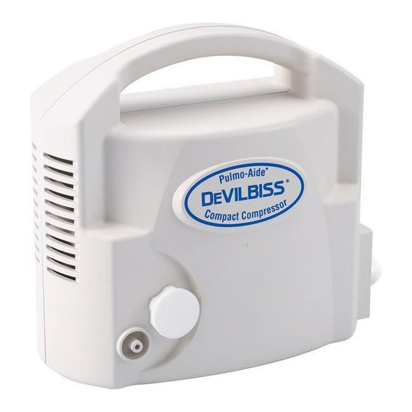 DeVilbiss Pulmo-Aide - Compact Portable Compressor/Nebulizer Side View DeVilbiss Pulmo-Aide - Compact Portable Compressor/Nebulizer Side View