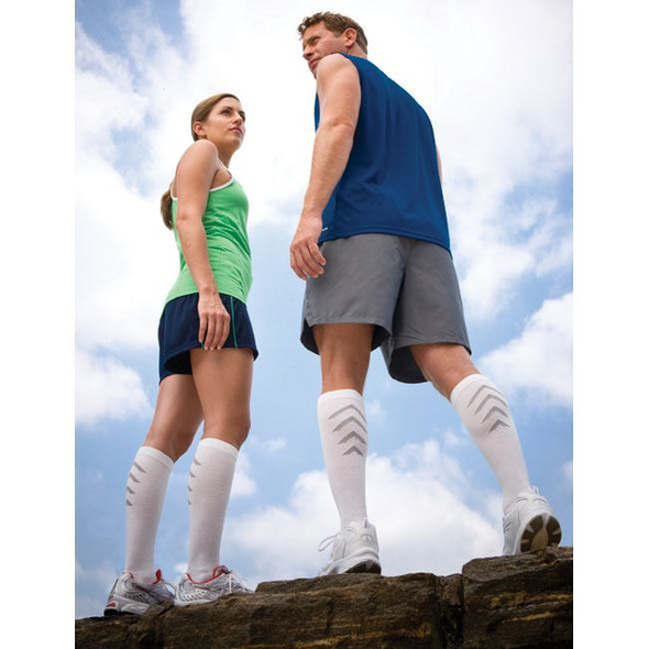 Sigvaris Athletic Recovery - 15-20mmHg Compression Support Socks In Use View Sigvaris Athletic Recovery - 15-20mmHg Compression Support Socks In Use View