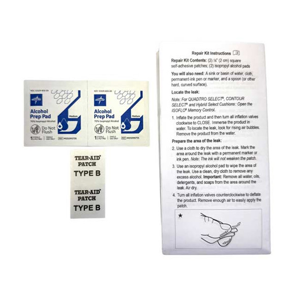 ROHO - TEAR-AID Rubber Patch Repair Kit contents