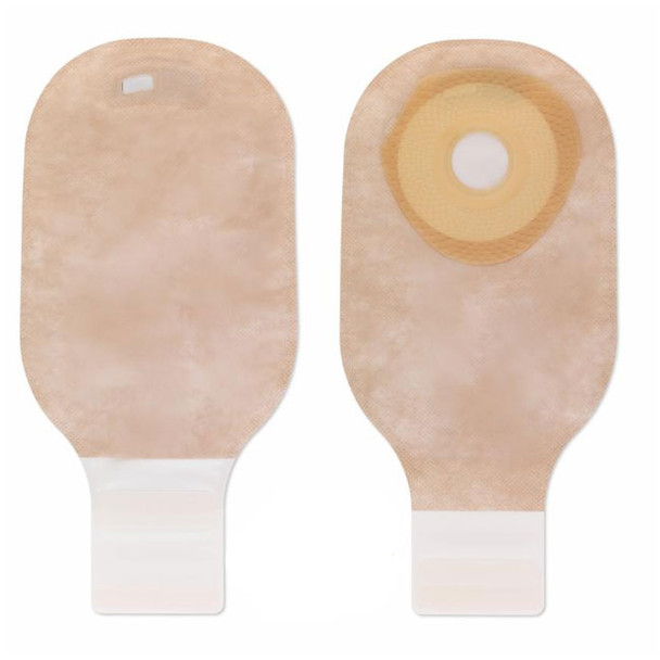 Hollister Premier - 1-Piece Drainable Ostomy Bag with Lock 'n Roll and Filter (SoftFlex Pre-cut) Full Length Beige