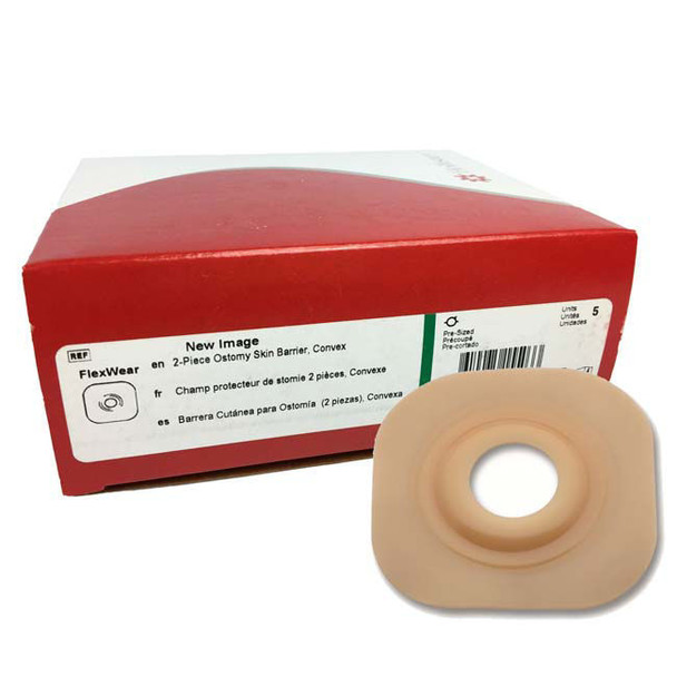 Hollister New Image - Convex Skin Barrier with Floating Flange (FlexWear- Pre-cut without Tape Border) Box View