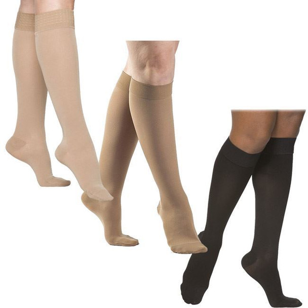 Sigvaris Opaque - Women's Calf 30-40mmHg Compression Support Socks Full Length View