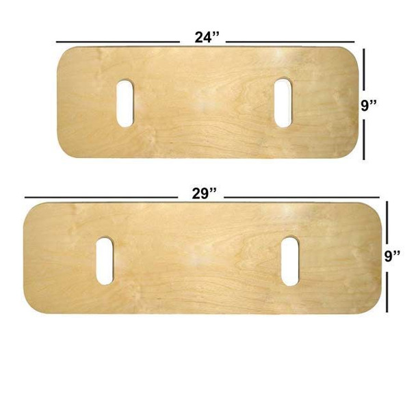 Therafin - Superslide Transfer Board with Vertical Hand Holds Product Dimension View