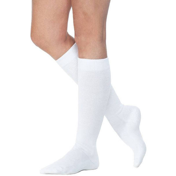 Sigvaris Well Being - Knee High 8-15mmHg Eversoft Diabetic Compression Support Socks Full Length View