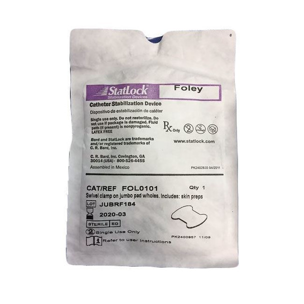 Bard StatLock - Small Swivel Clamp Foley Stabilization Device Package View