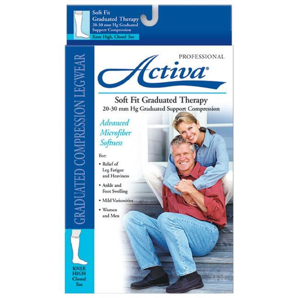 FLA Activa - Soft Fit Women's Microfiber 20-30 mmHg Compression Dress Socks (Knee High) Package View