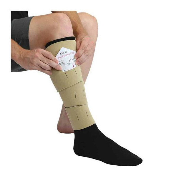Medi Circaid - Juxtalite Lower Leg Compression Wrap In Use View Medi Circaid - Juxtalite Lower Leg Compression Wrap In Use View