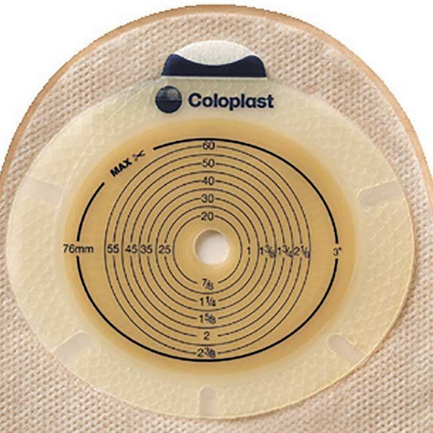 Coloplast SenSura - Drainable 1-Piece Ostomy Bag with EasiClose Wide Outlet (Pre-cut -Maxi) Bag Top View