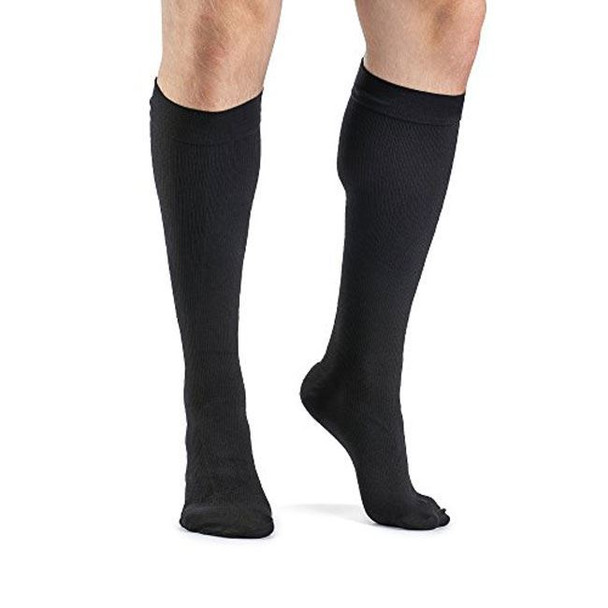 Sigvaris Dynaven Medical Legwear - Men's Ribbed Calf 20-30mmHg Compression Support Socks