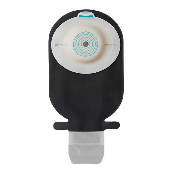 Coloplast SenSura Mio - Drainable 1-Piece Convex Light Ostomy Bag with Filter (Easi-Close - Cut to Fit - black