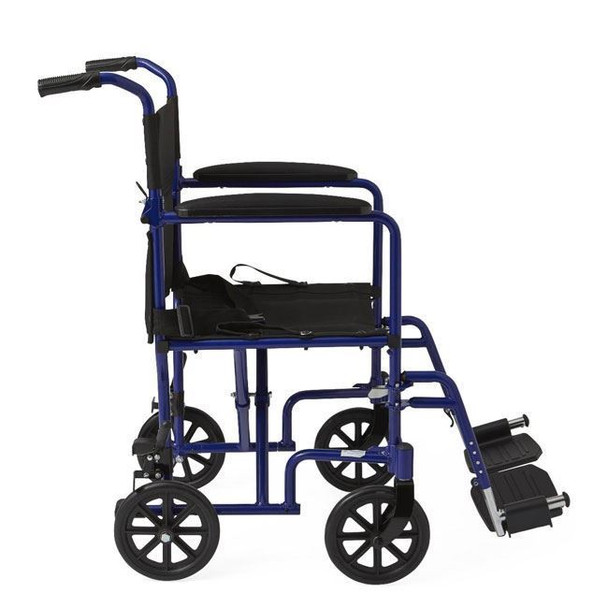 Medline - Aluminum Transport Chair (8" Wheels) Side View Medline - Aluminum Transport Chair (8" Wheels) Side View