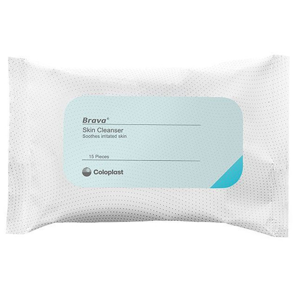 Coloplast Brava - Skin Cleanser Wipes Package Top View