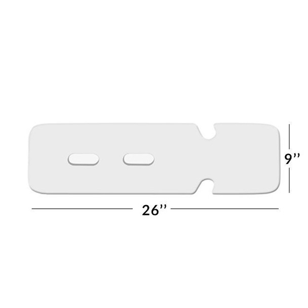 Therafin Transfer Board - Econoglide with Two Hand Holes & Notches Product Dimension View