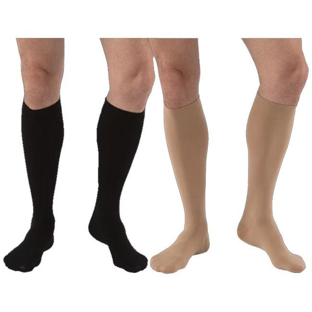 Jobst Relief Knee High 15-20 mmHg Closed Toe Compression Socks Full Length View