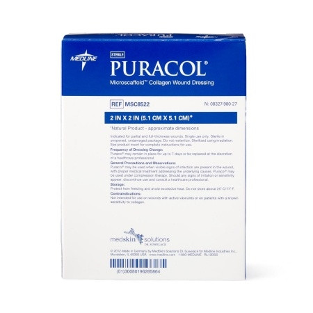 Collagen Dressing Puracol® 2 X 2 Inch Square Box View
