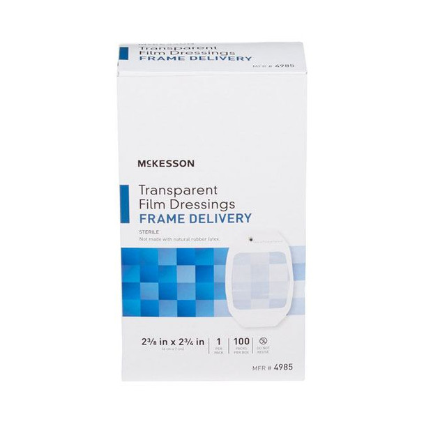 McKesson Transparent Film Sterile Dressing 2 3/8" x 2 3/4" box of 100
