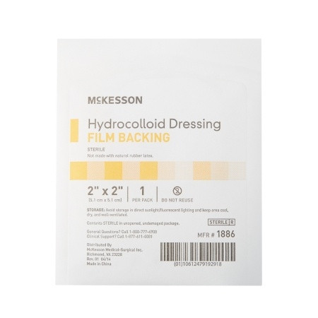 Hydrocolloid Dressing McKesson 2 X 2 Inch Square