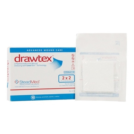 Drawtex® Hydroconductive Wound Dressing 2 X 2 Inch Square
