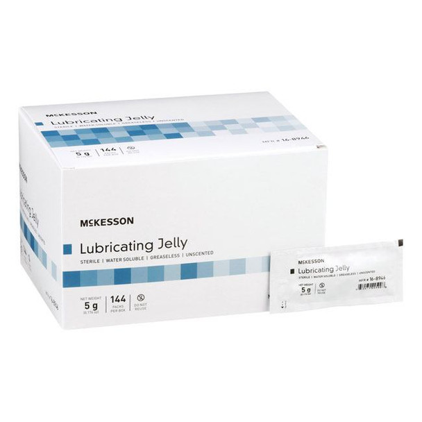 McKesson Sterile Lubricating Jelly - 5g Packets Box View