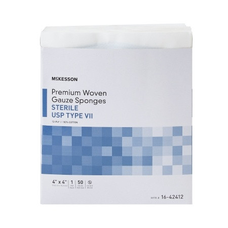 McKesson USP Type VII Gauze Sponge 4 X 4 Inch Sterile 12-Ply box view