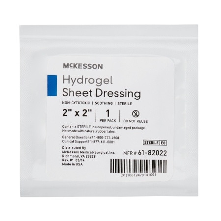 McKesson Hydrogel Dressing 2 X 2 Inch Square Sterile package view