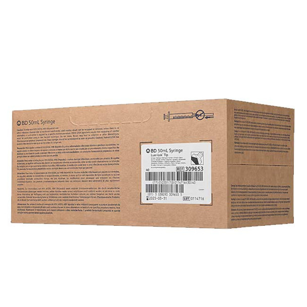 BD 50ml Luer-Lok Tip Syringe Box of 40
