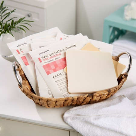 McKesson Hydrocellular Foam Dressing 6 X 6 Non-Adhesive in home setting