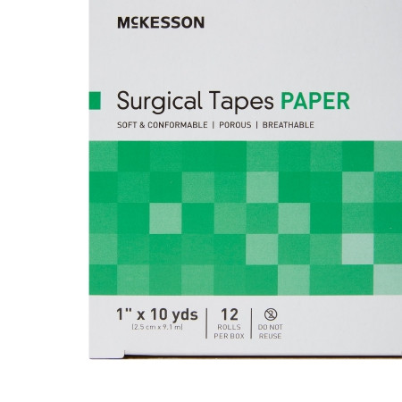 McKesson Transparent Medical Tape 1 Inch X 10 Yard box close-up