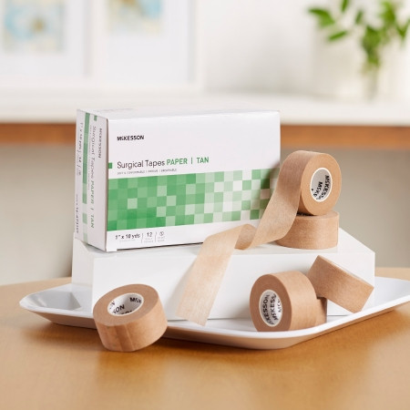 McKesson Tan Paper Tape 1 Inch X 10 Yard in home setting