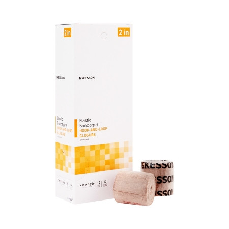 McKesson Elastic Bandage with Hook and Loop Closure, 2 Inch X 5 Yard