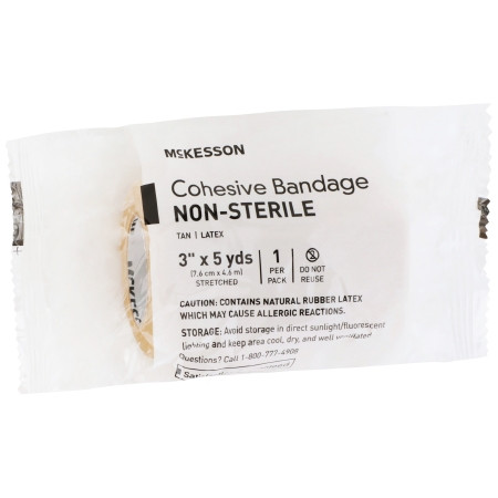 McKesson Cohesive Bandage 3 Inch X 5 Yard, Self-adherent product packaging