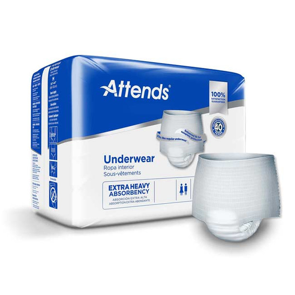 Attends Pull-On Underwear, Unisex, Extra Heavy, Adult Pull Up