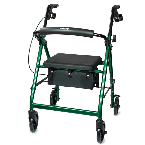 McKesson Lightweight Rollator, Green side view