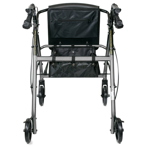 McKesson Lightweight Rollator, Silver back view