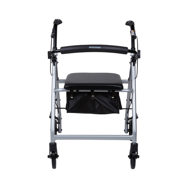 McKesson Lightweight Rollator, Silver front view