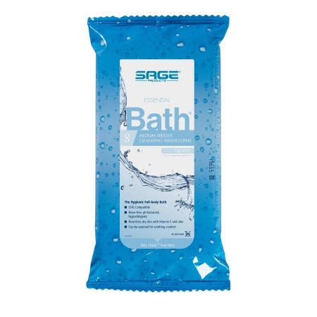 Sage Essential Bath - Rinse-Free Bath Wipe front of package