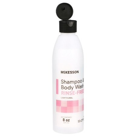 McKesson Rinse-Free Shampoo and Body Wash, 8 oz, Scented with flip top lid