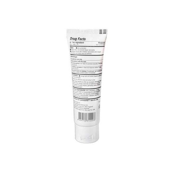 Secura Skin Protectant with Zinc Oxide, 1.75 oz. Tube back of tube