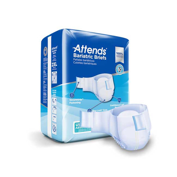 Attends Bariatric Adult Briefs, Unisex