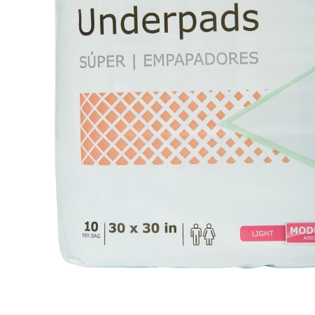 Disposable Underpad McKesson Super 30 X 30 Inch close-up of package