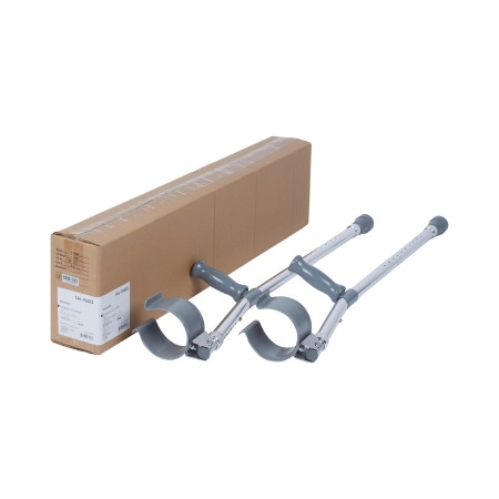 Forearm Crutches Mckesson Adult Steel Frame 300 lbs. Weight Capacity box and crutches